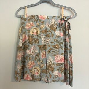 GAP Wrap Skirt Floral Rose  Spring Summer Feminine Girls Large